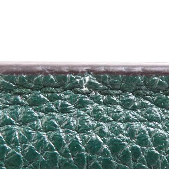 Auth GUCCI Bifold Wallet Chain Wallet Dark Green/Gold/Silver Leather - e59961a - Picture 8 of 11